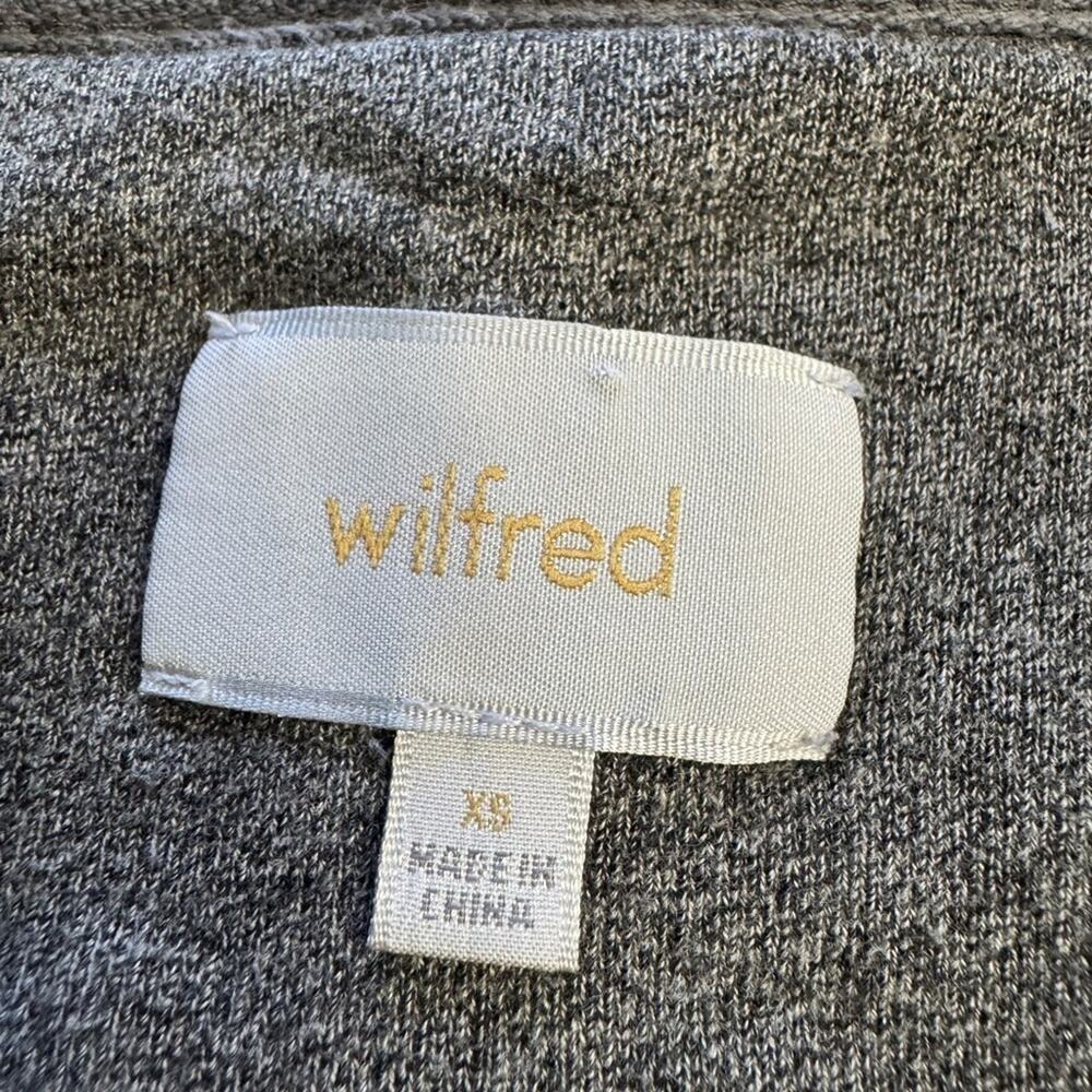 Aritzia Wilfred Womens Sz XS Diderot Gray Silver Studded Grey Sweater Cardigan - Picture 4 of 6